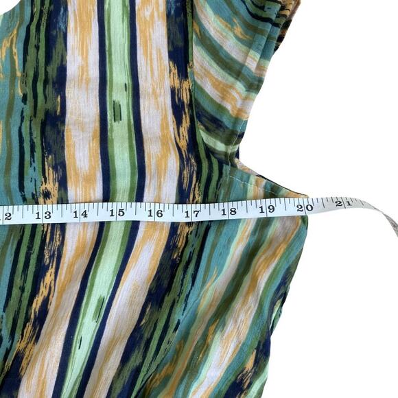 Free People Sz L Heart Shaped Face Asymmetrical Ruffled Mini Dress Green Boho - Picture 10 of 16